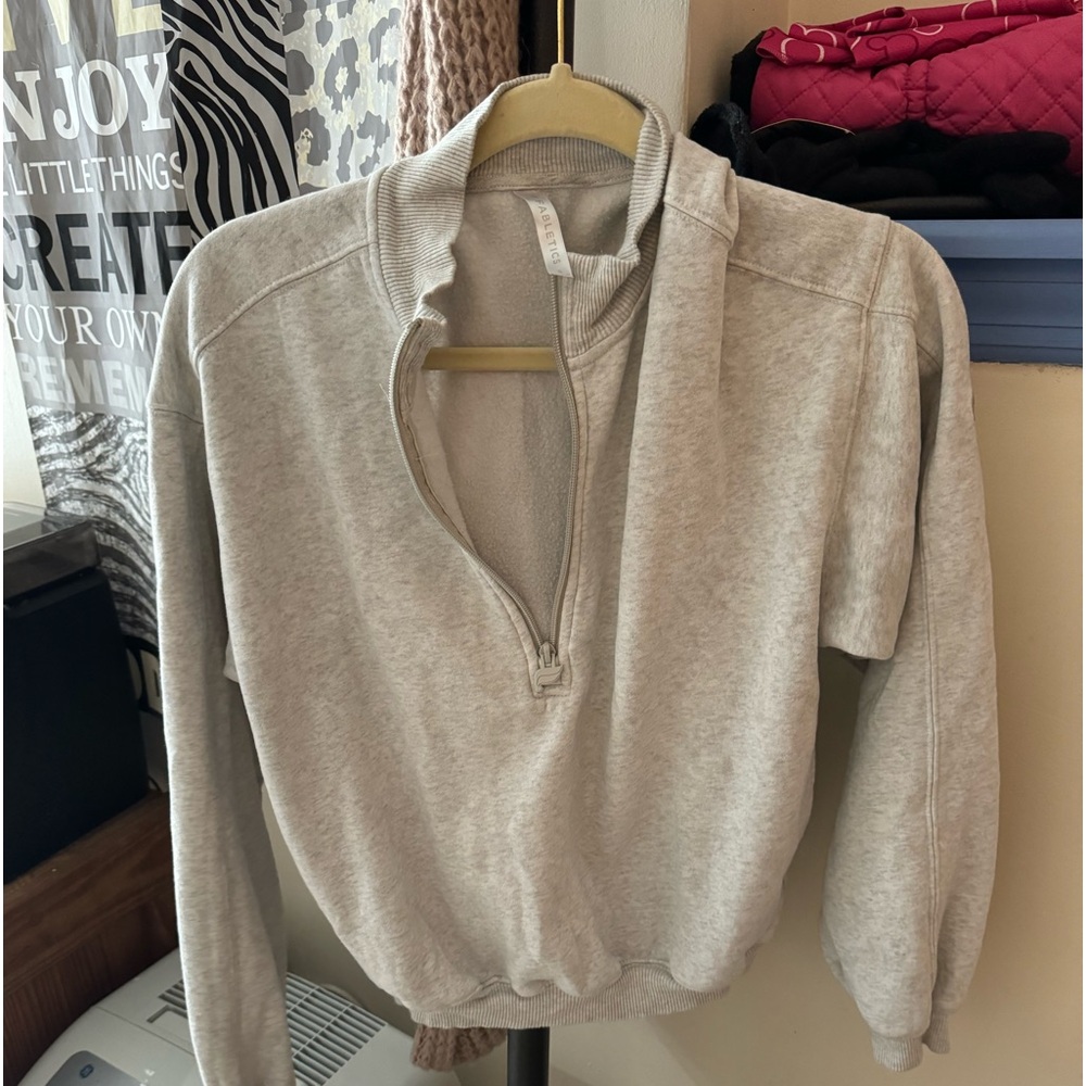 Auth Fabletics Zip Cropped Sweater